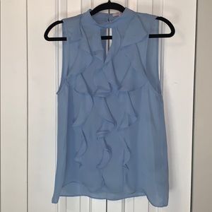 Parker Ruffled Short Sleeve Blouse